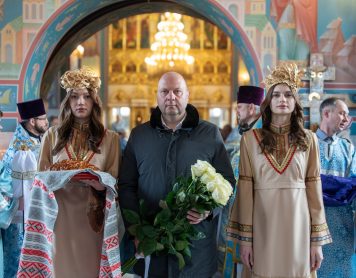 Блаженную память свт. Тихона, Патриарха Московского и всея Руси молитвенно почтили за архиерейским богослужением