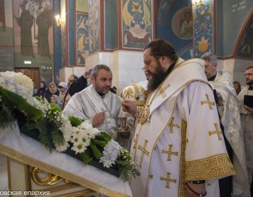Архиерейское богослужение в канун Вознесения Господня