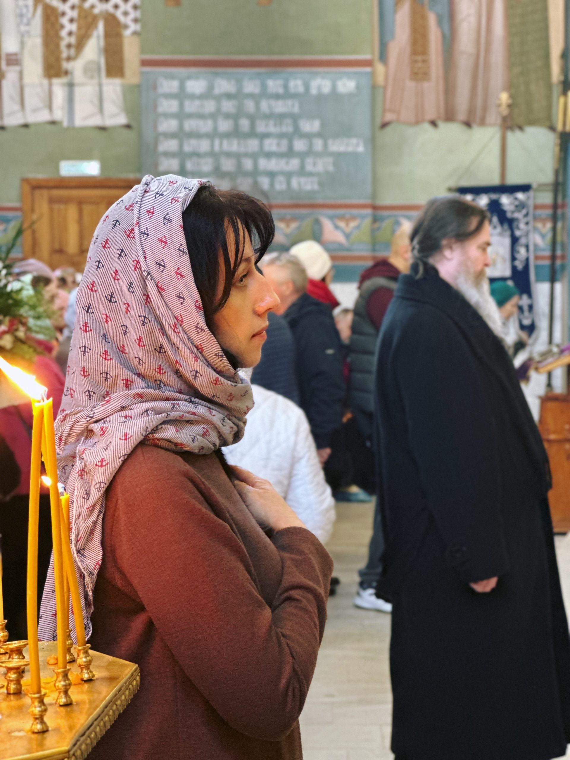 Прихожане с вербами